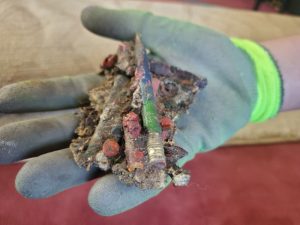 melted crayons found in the air ducts of a Logan, Utah home
